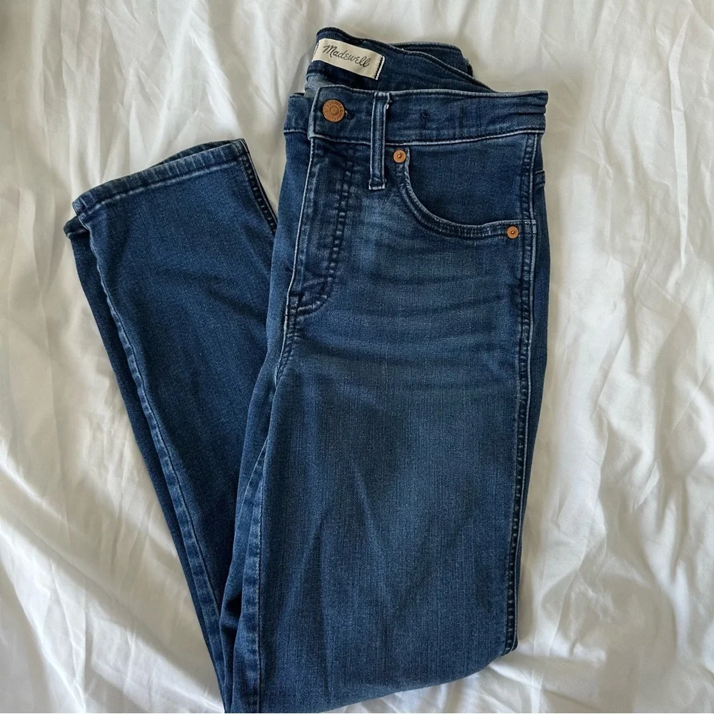 Madewell Mid-Rise Stovepipe Jeans – Size 27, Dark Wash - Picture 6 of 13
